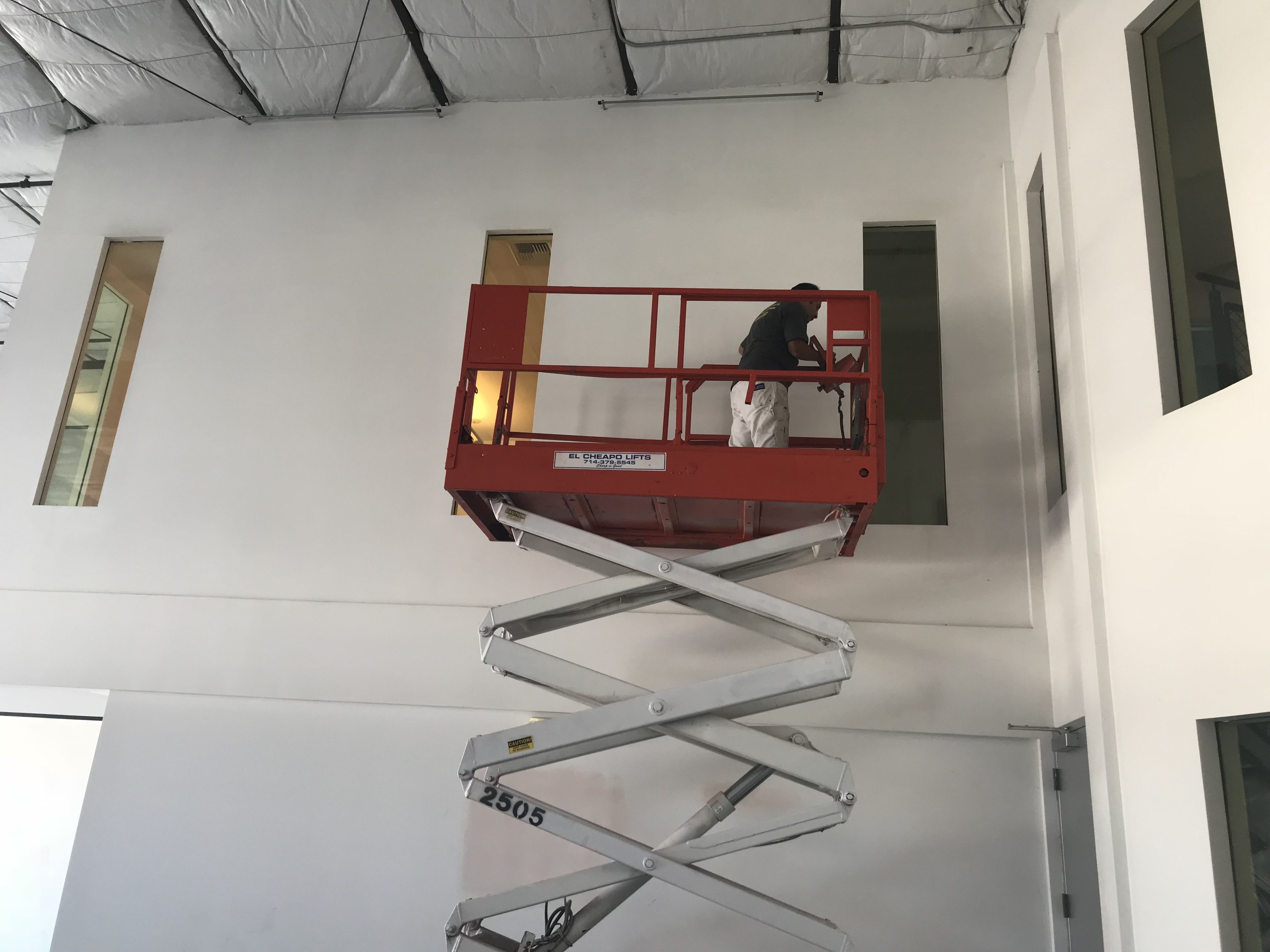 Hangar remodel construction progress Santa Monica Airport