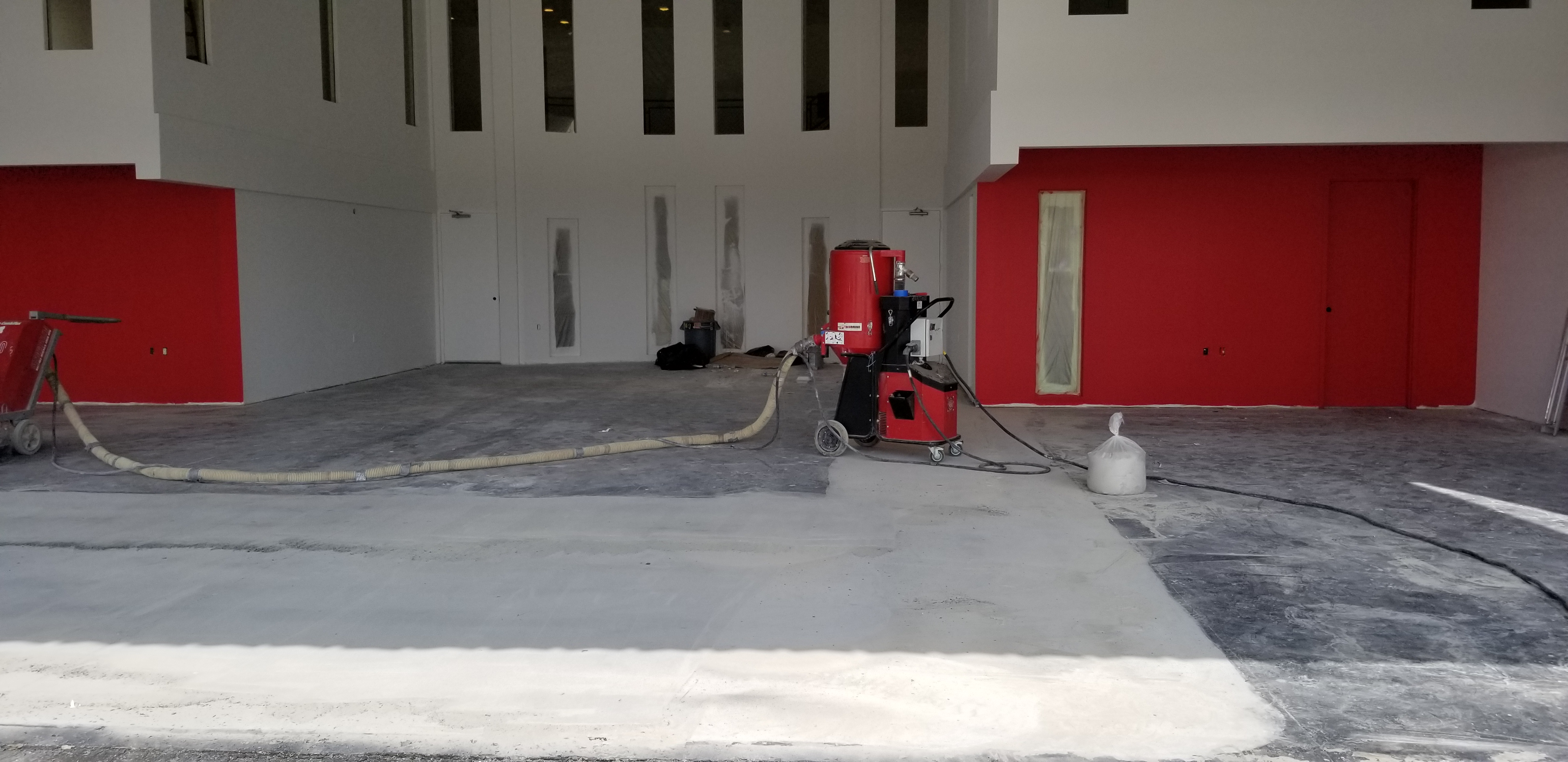 Hangar remodel construction progress Santa Monica Airport