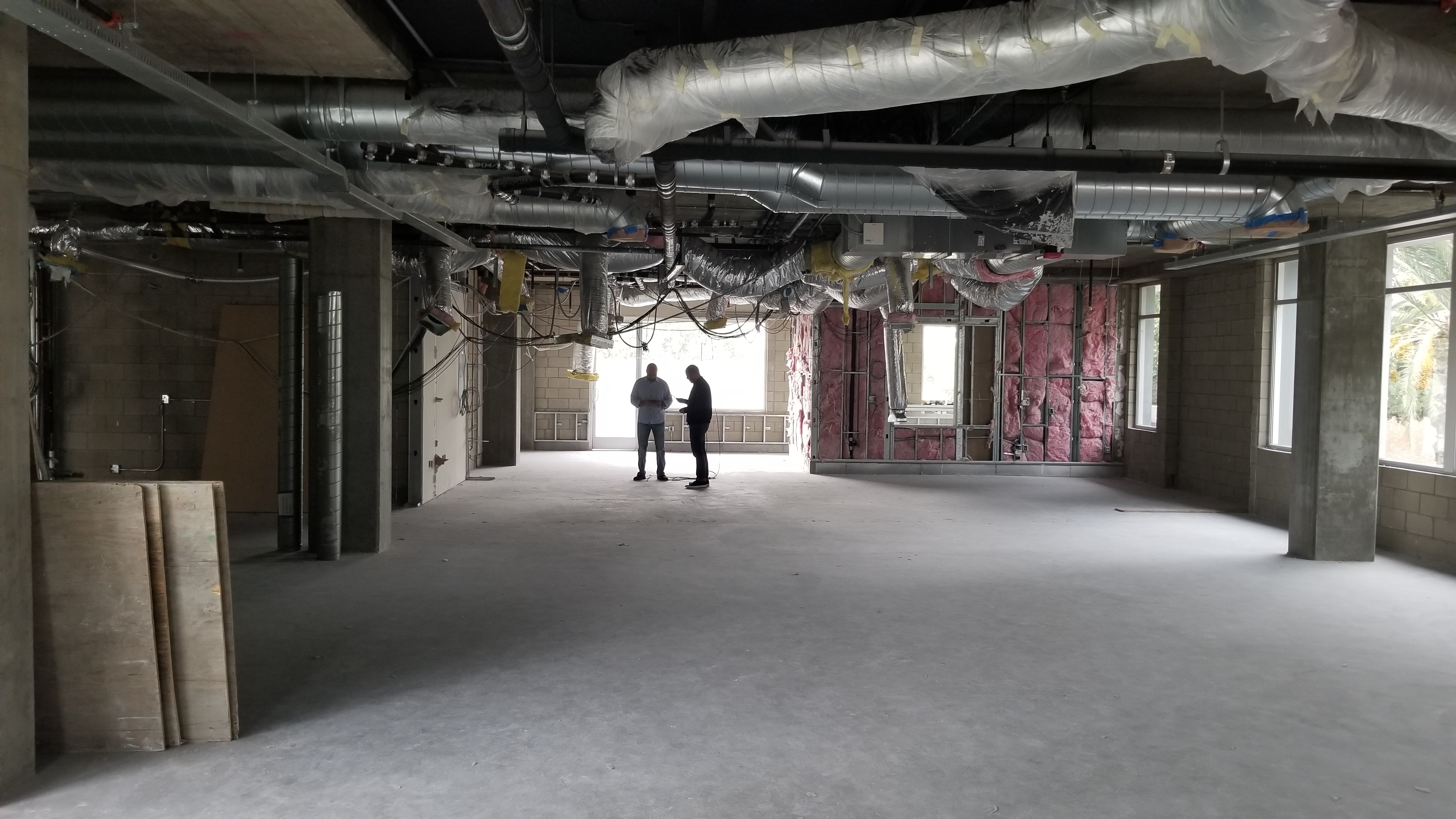 Office tenant improvement construction progress 482 S Arroyo Parkway Pasadena