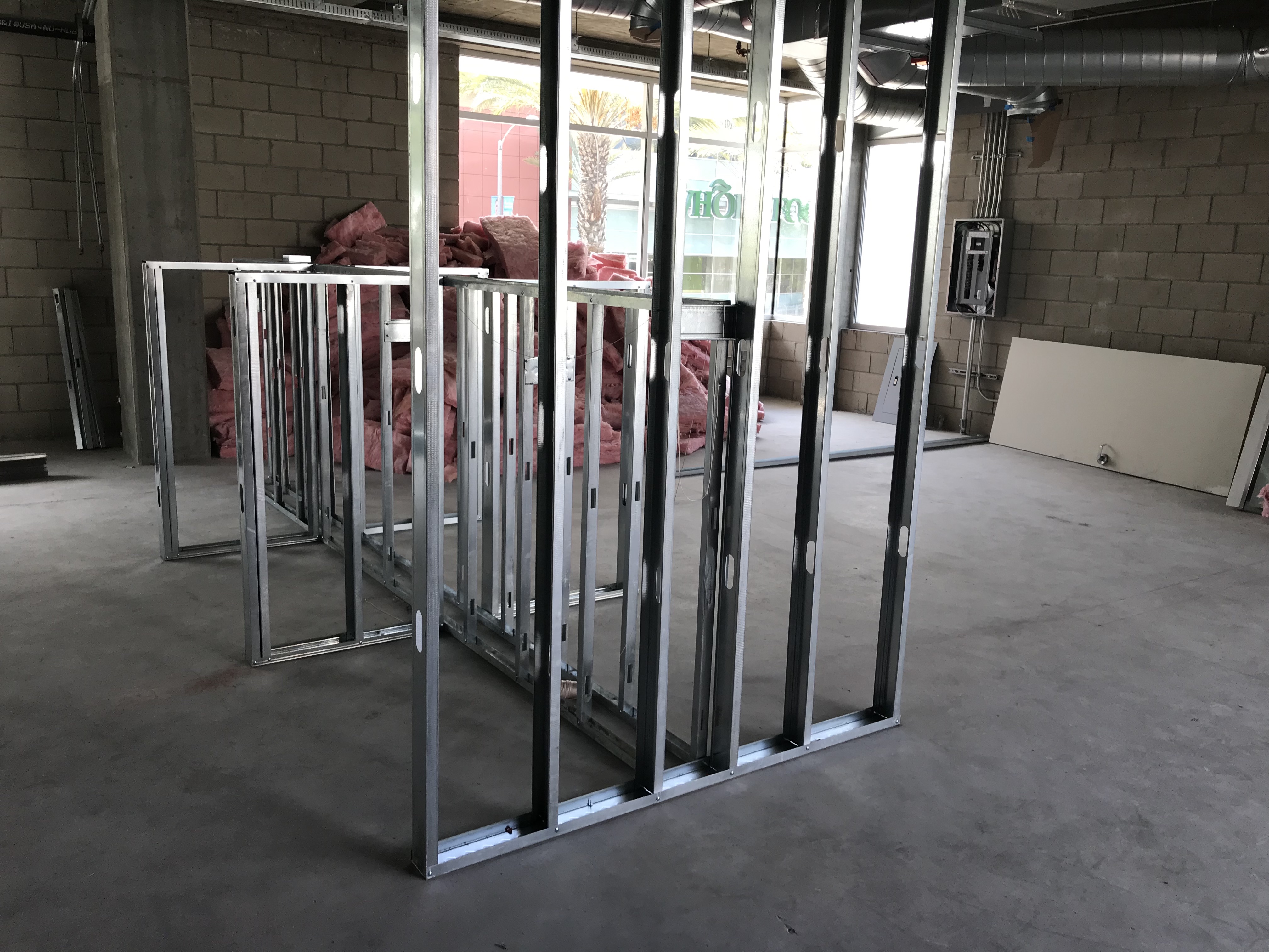 Office tenant improvement construction progress 482 S Arroyo Parkway Pasadena