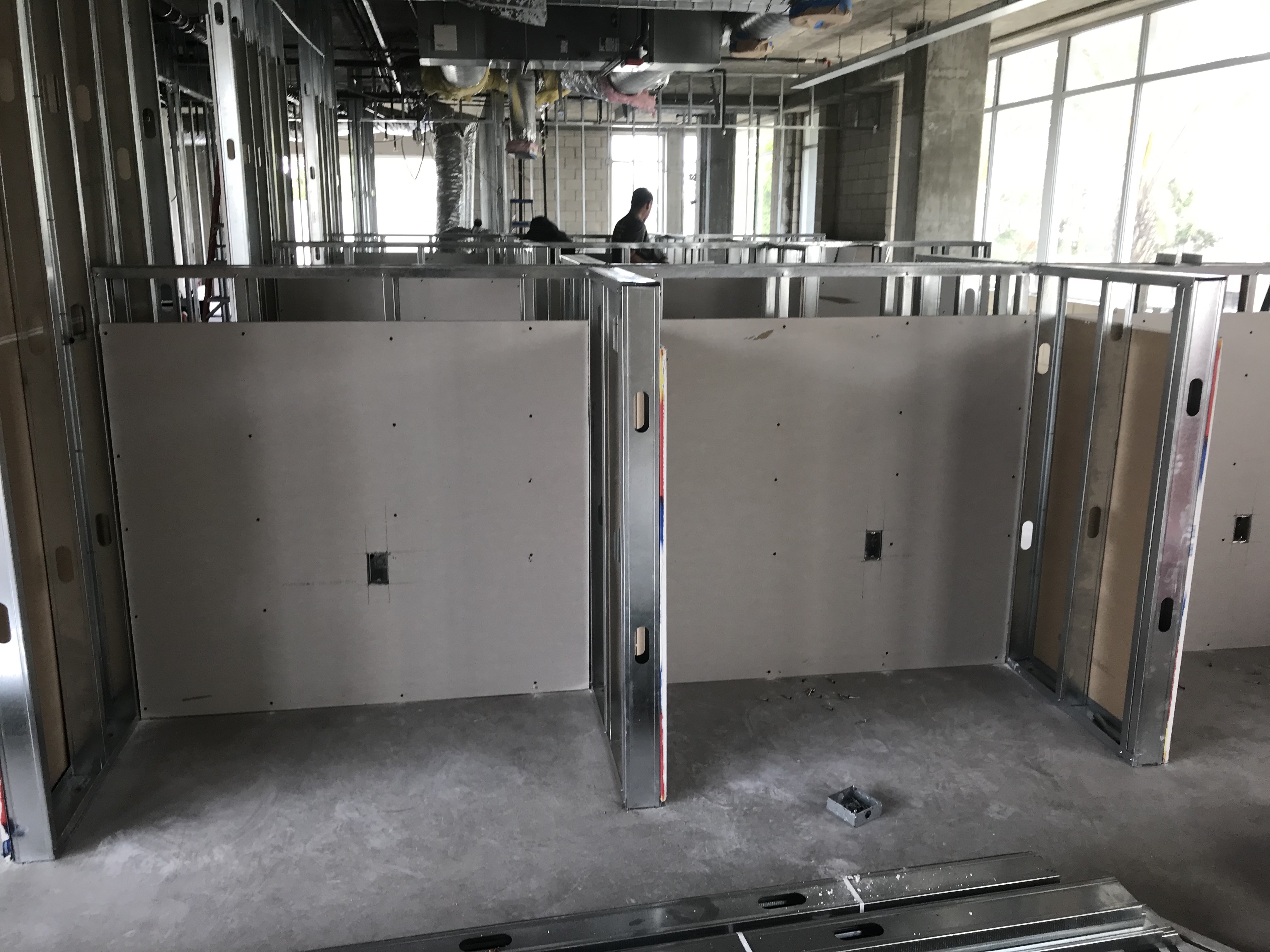 Office tenant improvement construction progress 482 S Arroyo Parkway Pasadena
