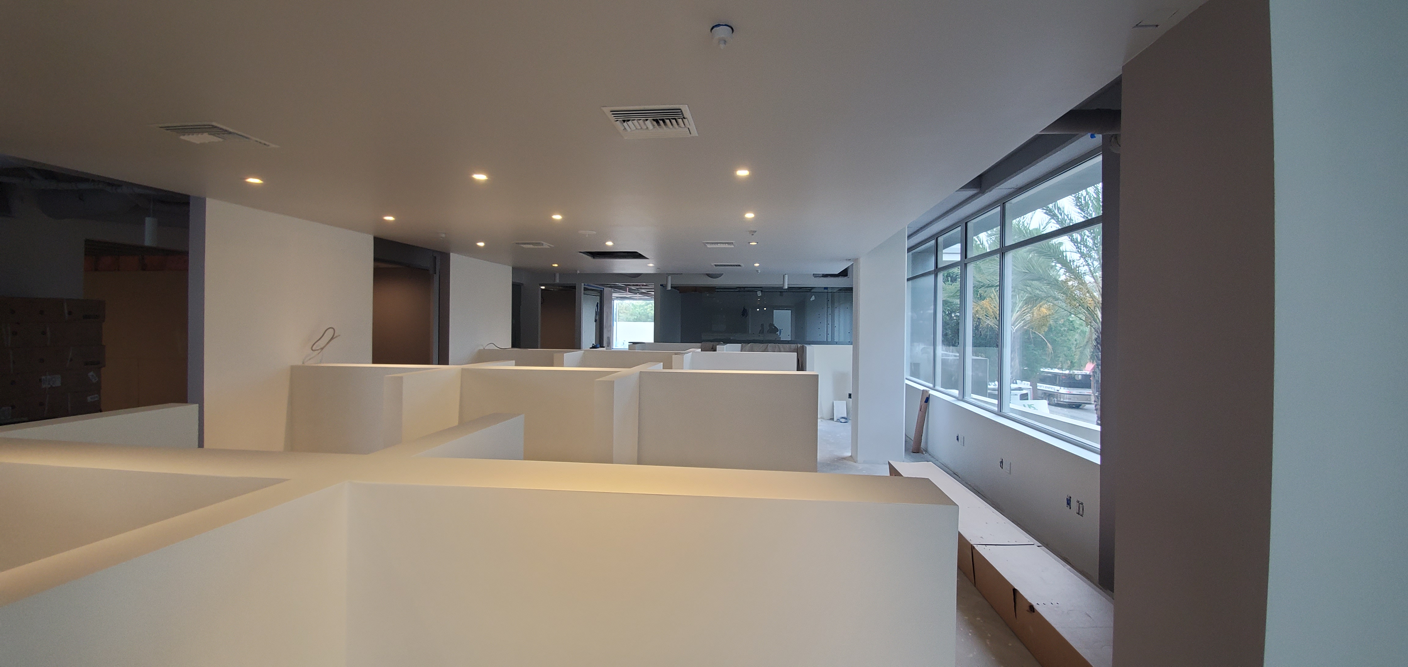 Office tenant improvement construction progress 482 S Arroyo Parkway Pasadena