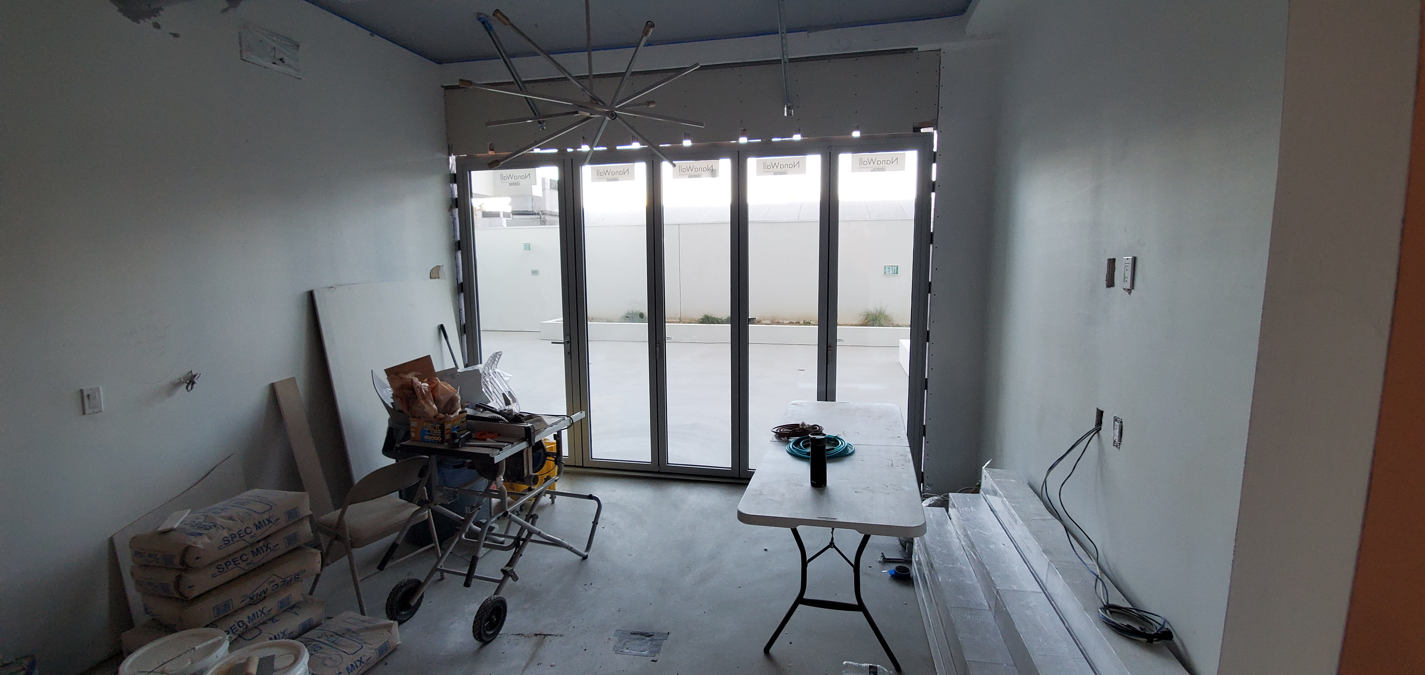 Office tenant improvement construction progress 482 S Arroyo Parkway Pasadena