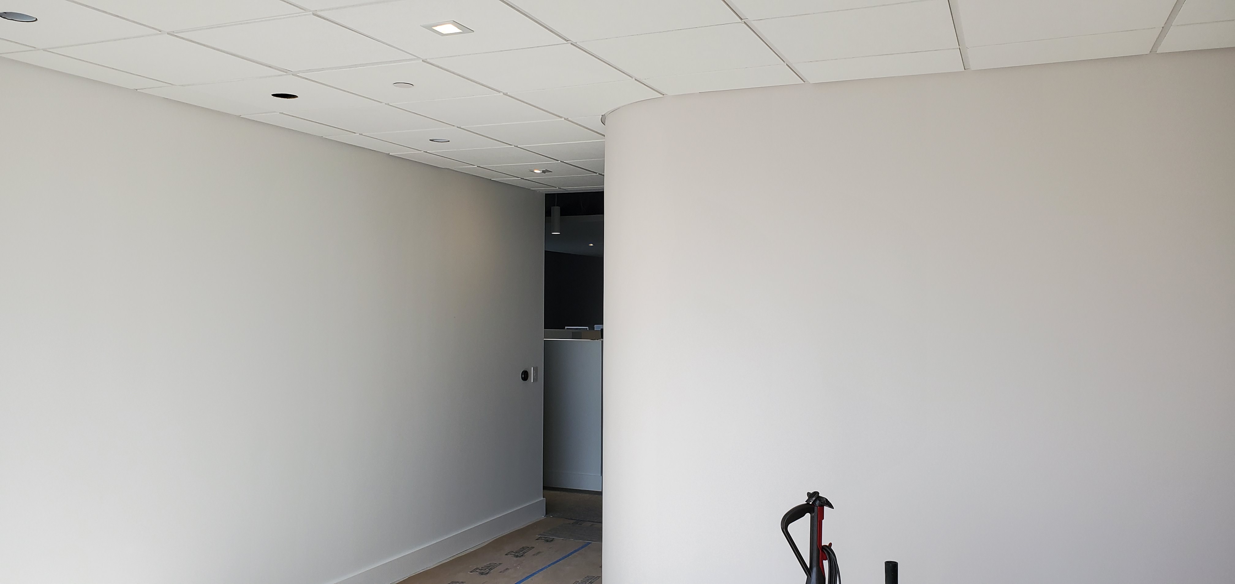 Office tenant improvement construction progress 482 S Arroyo Parkway Pasadena