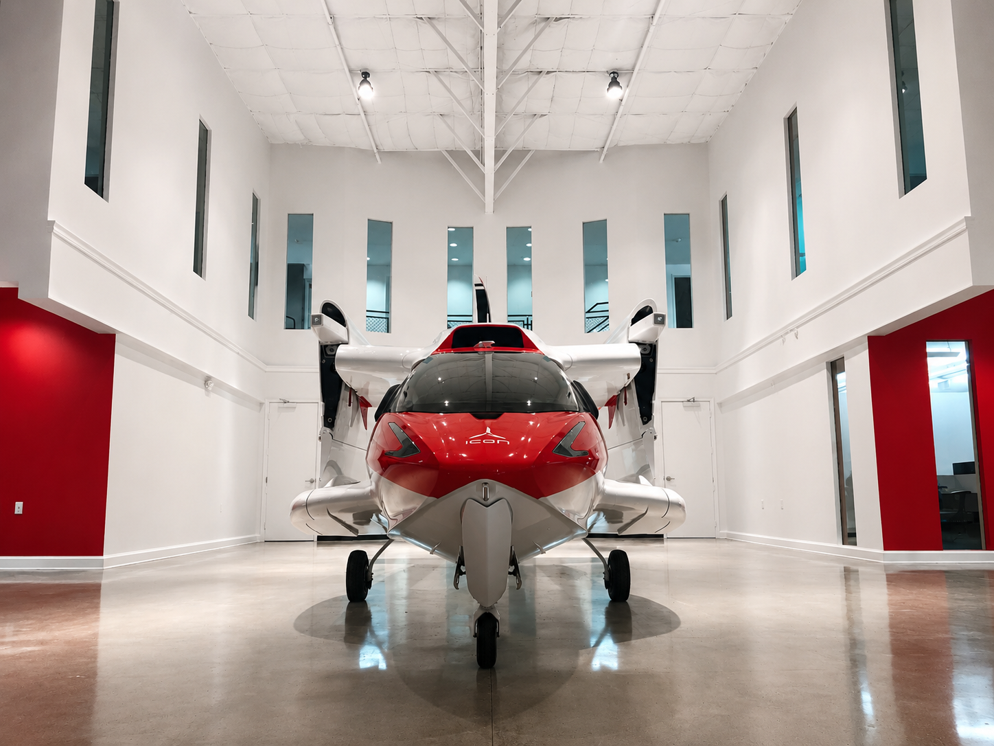Hangar remodel Santa Monica Airport aircraft showroom by Pacific Southern Development